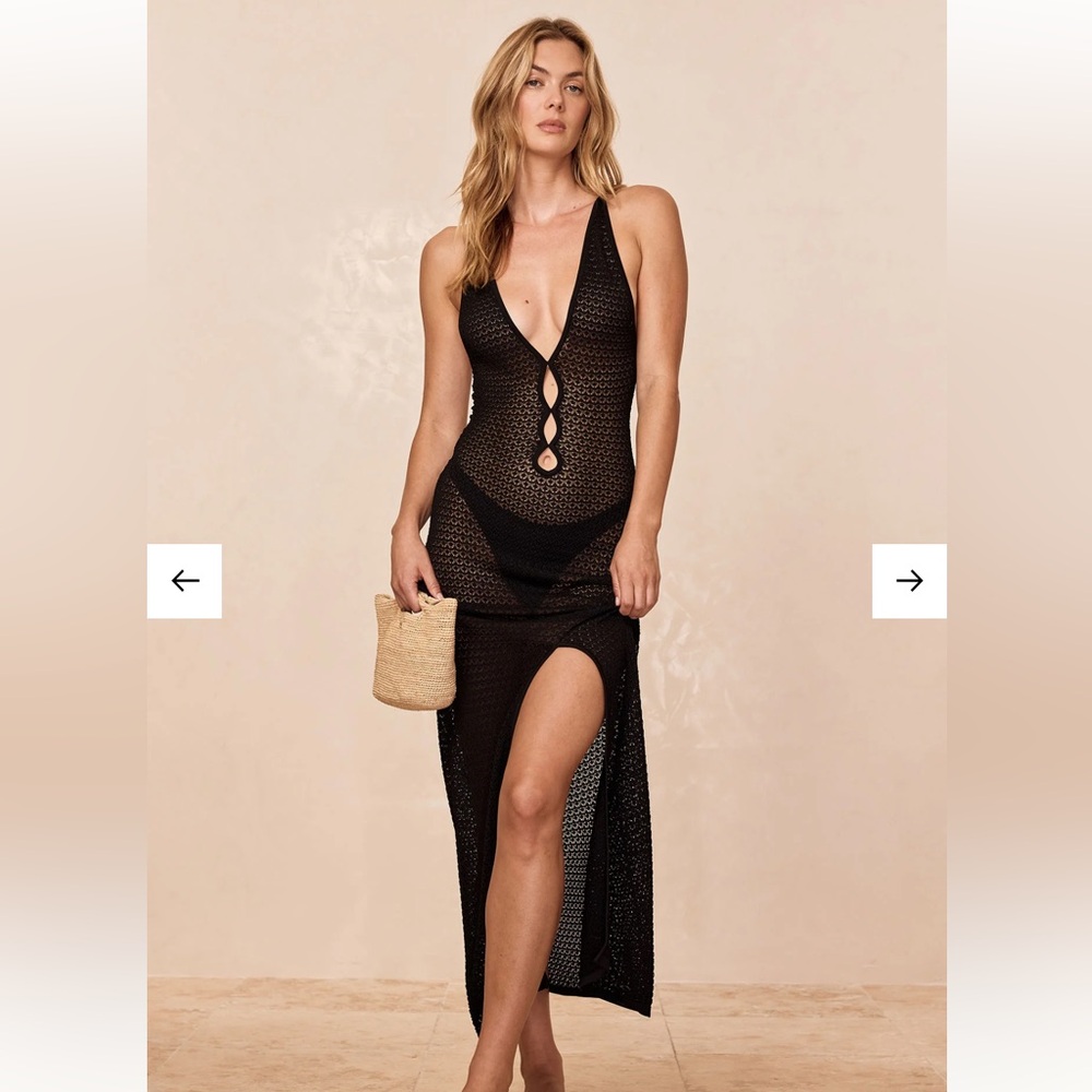 Monday Swim RAMATUELLE DRESS - BLACK LACE CROCHET